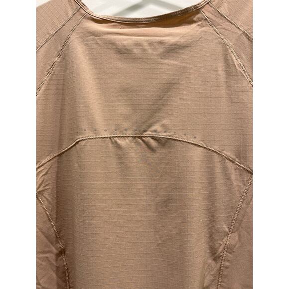 Lululemon Lightweight Stretch Run Short Sleeve Shirt in Tan Sz 4 - Picture 5 of 7